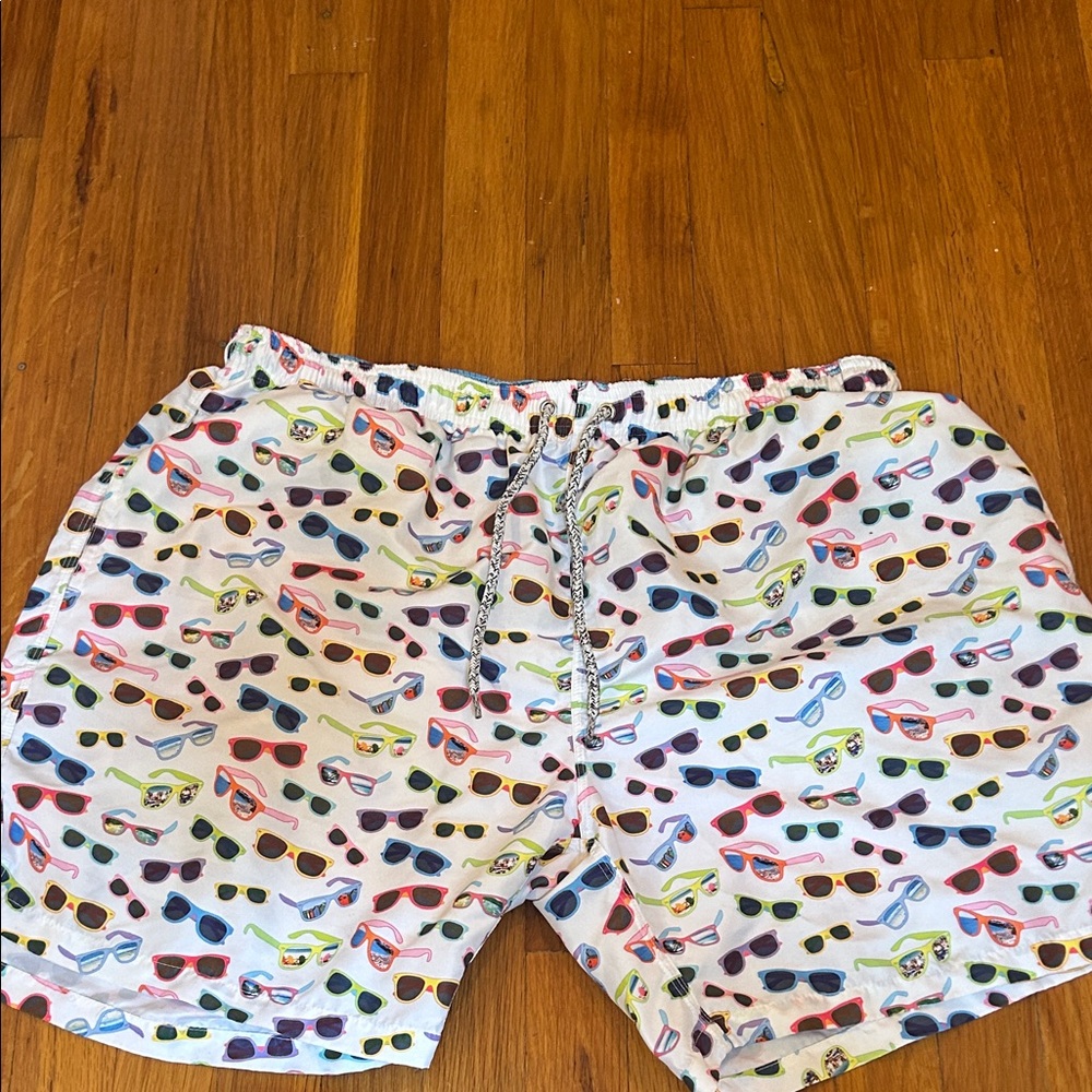 Michaels Multicolor Sunglasses Print Swim Trunks